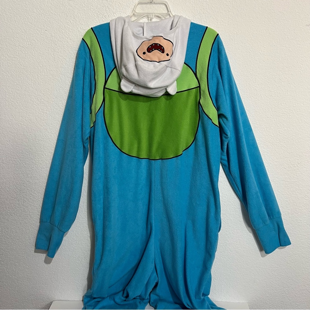 Adventure Time Finn the Human Cartoon Network Fleece Onesie Costume Unisex 2XL - Picture 10 of 16